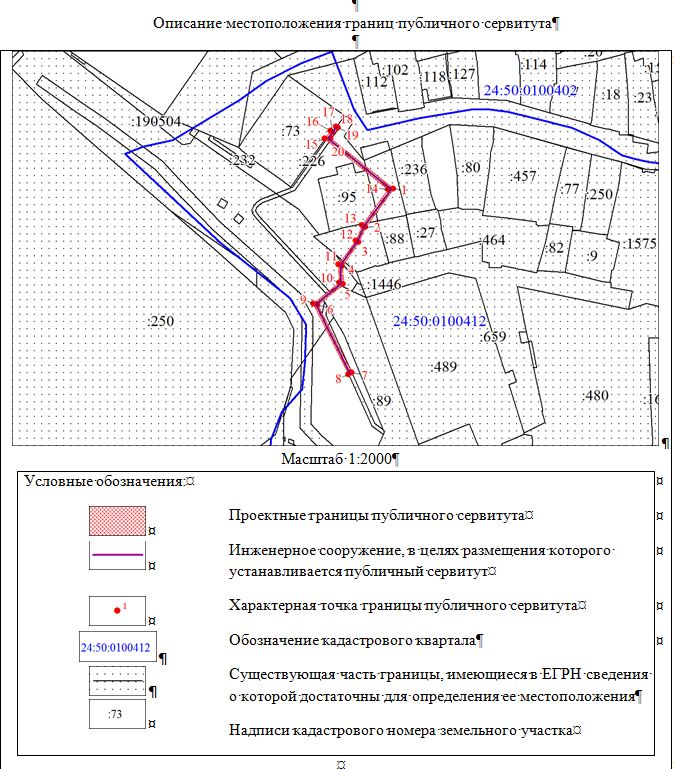 Публичная кадастровая карта сервитут