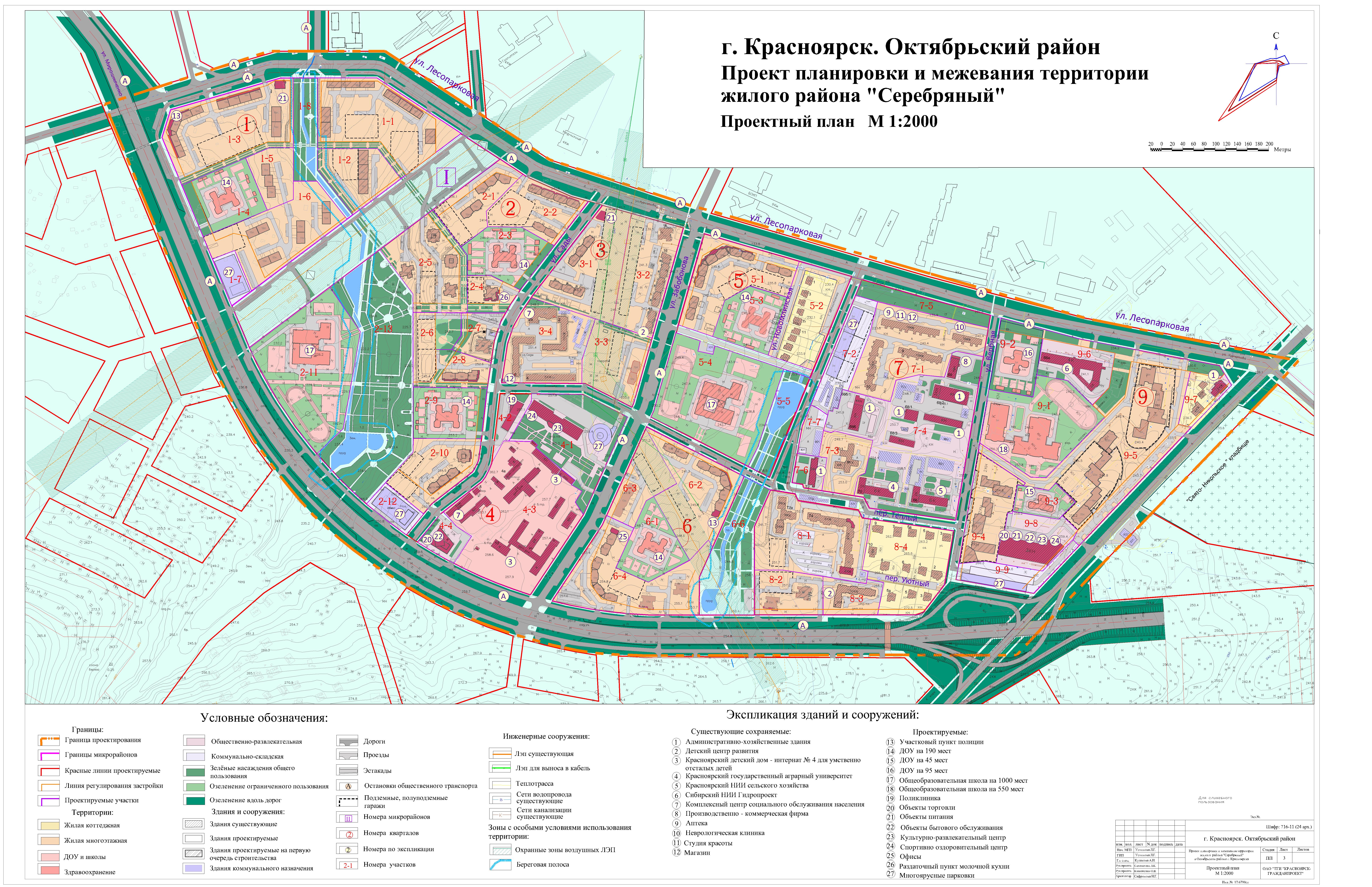 Проект планировки территории микрорайона