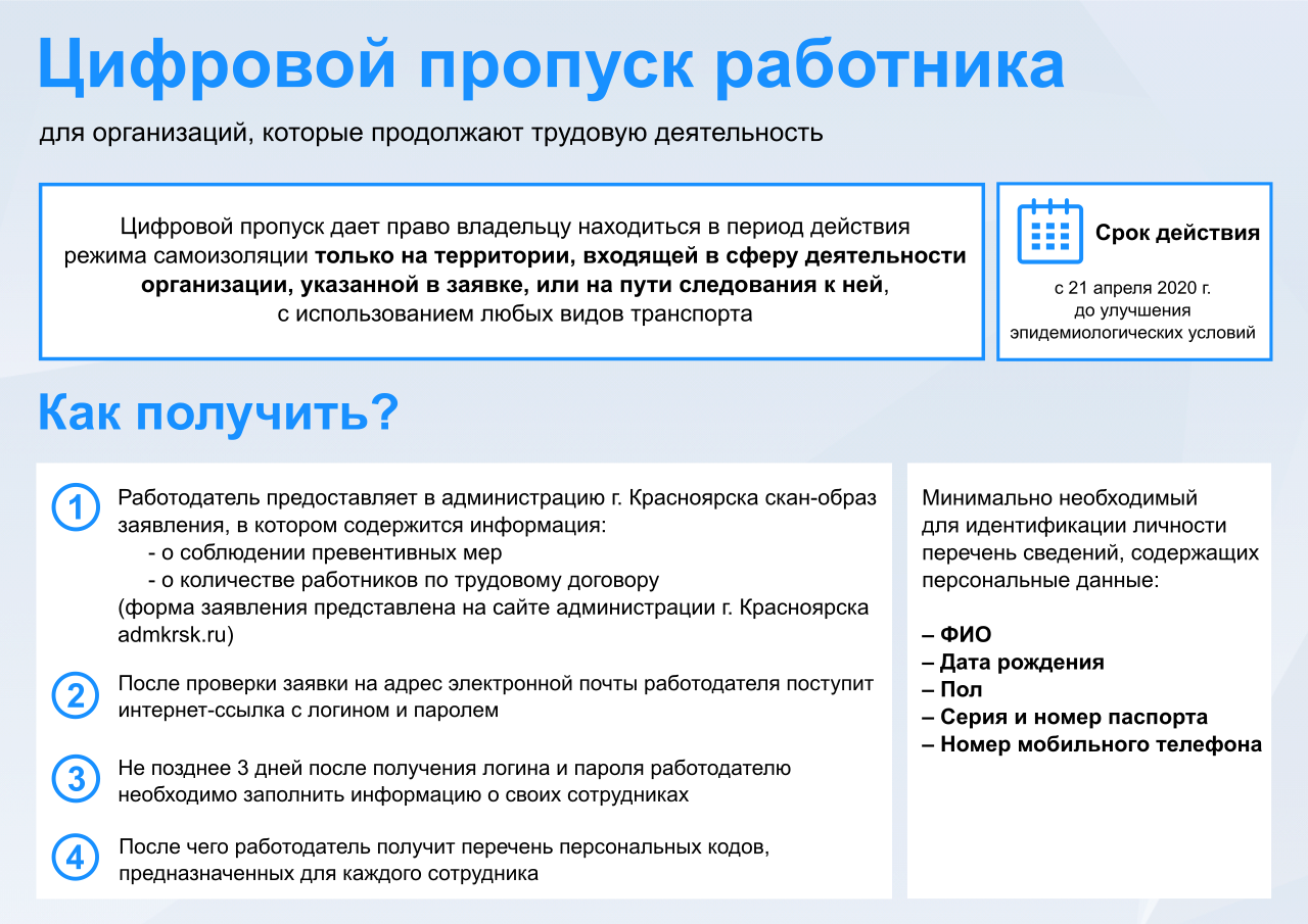 С 21 апреля в Красноярске начали действовать электронные пропуска - Новости  - Официальный сайт администрации города Красноярска